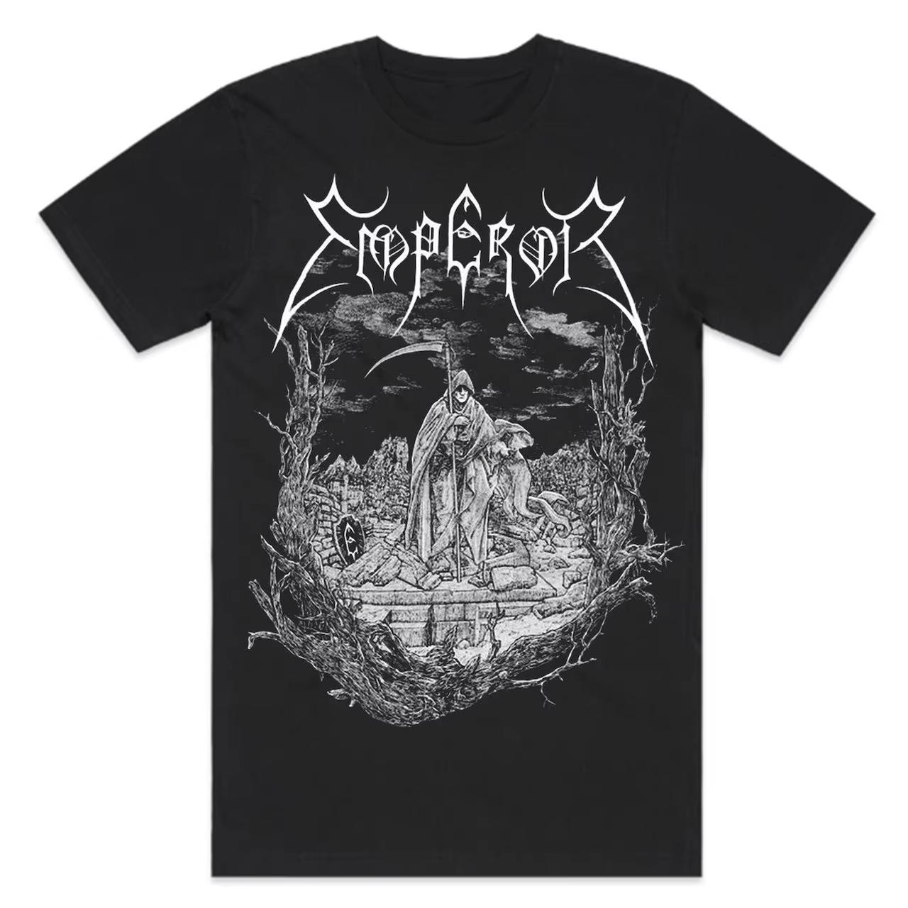 

Unisex Cotton Hip Hop TShirt 1991 Emperor Print Black Metal Rock Dark Retro Comfortable Streetwear for Men and Women S