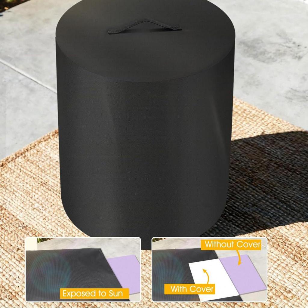 Propane Heater Cover Weather-Resistant Waterproof Round Patio Fire Pit Covers For Yards Porches Gardens Lawn Party Indoor
