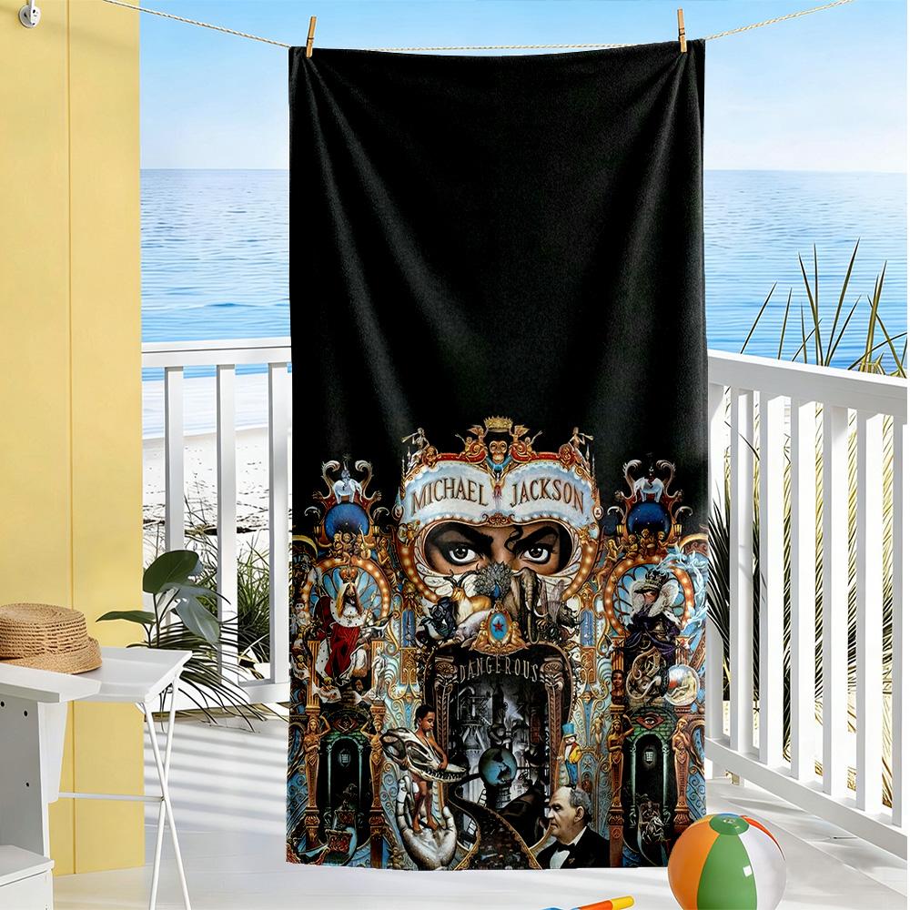 Michael Jackson Beach Towel Soft Durable Quick-Dry Comfortable Lightweight Suitable for Swimming, Gym, Camping, Yoga Vacation