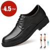 High Quality Genuine Cow Leather Men Dress Shoes Hidden Heel Elevator Shoes 4.5CM Height Increased Shoes For Men Wedding