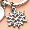 Metal Snowboard Snowboarder Keychain Snowboarding Keychain Snowboard Key Ring Snowflake Pendant