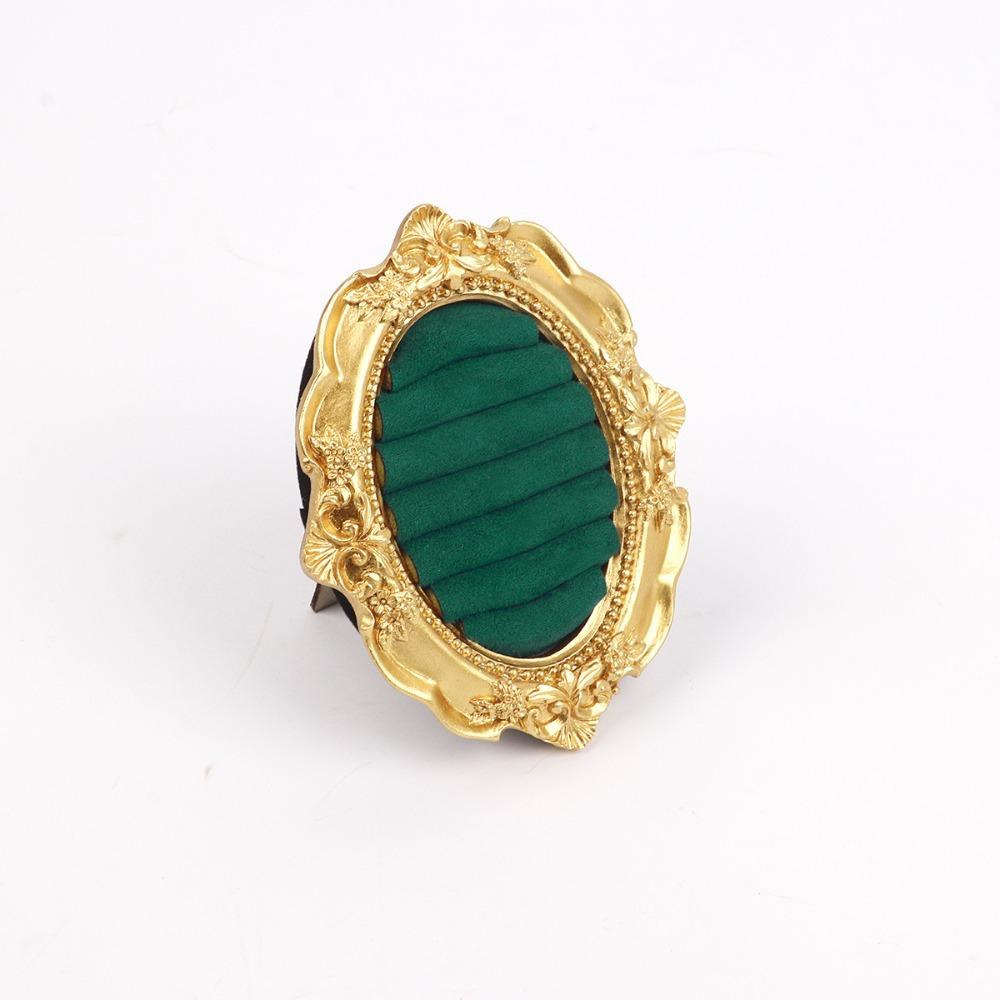 

Oval Photo Frame European-style Ring and Jewelry Storage Tray Dressing Table Display Ornaments зелёный