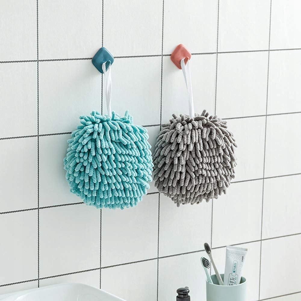 Towel Kitchen Bathroom Cloth On A String Turquoise Ball Hook