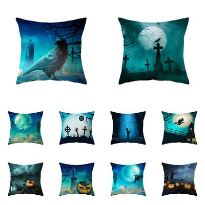 Horror Halloween Theme Horror Pumpkin Wizard Print Pattern Cushion Cover Home Living Room Sofa Decoration Pillow Pillow Cover
