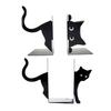 1 Paio di Fermalibri in Metallo Design Stravagante Gatto Fermalibri Decorativi Bordi Arrotondati Porta Libri Decorazione Ufficio Biblioteca