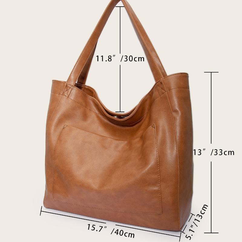 Oversized Handbags For Women Designer Luxury Soft PU Leather Shoulder Purse Shopper Bags Female Vintage Large Capacity Tote Bag