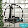 Custom Lighthouse Metal Sign Personalized Nautical Wall Art Home Coastal Decor Rustic Handcrafted Gift