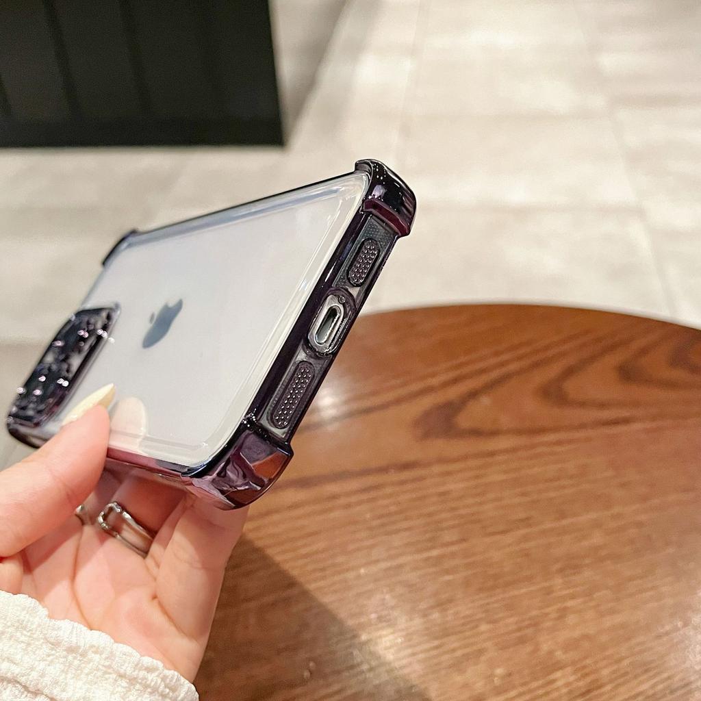 Thickened Four Corners, Anti-fall Suitable for Apple 15 14 Protective Cover 16 Electroplated Tpu Soft Shell IPhone 13 Mobile Phone Case