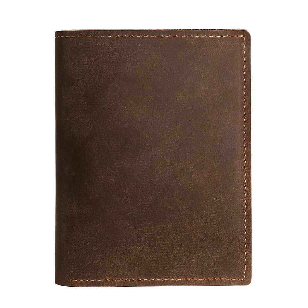 Retro Pánská krátká peněženka z kůže Crazy Horse - Pravá hovězí kůže, držák na karty