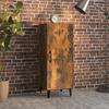 Vidaxl Cabinet, Smoked Oak, 34.5X34X90 Cm, Wood-Based Material