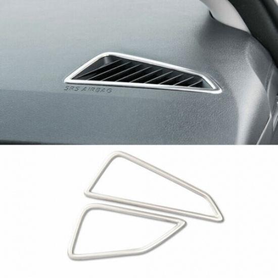 Trim Silver Steel Console L&R AC Air Outlet Vent For Toyota Corolla - 2X