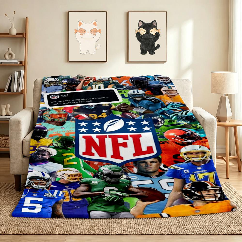 Nfl Stars Throw Blanket Flannel Blanket Soft Warm Sofa Bed Camping home Decor Unique Christmas Gift C1024