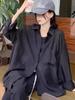 Women's Loose Cotton Linen Summer Sun Protection Shirt - White, Long Sleeve Cardigan