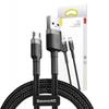 Kabel Usb Do Micro Usb Baseus Cafule 2.4A 1M (Szaro-Czarny)