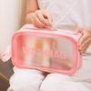 Dry-Wet Separation Double Transparent Pu Makeup Bag Portable Washing Bag Cosmetic Storage Bag Travel Fitness Swimming Essentials
