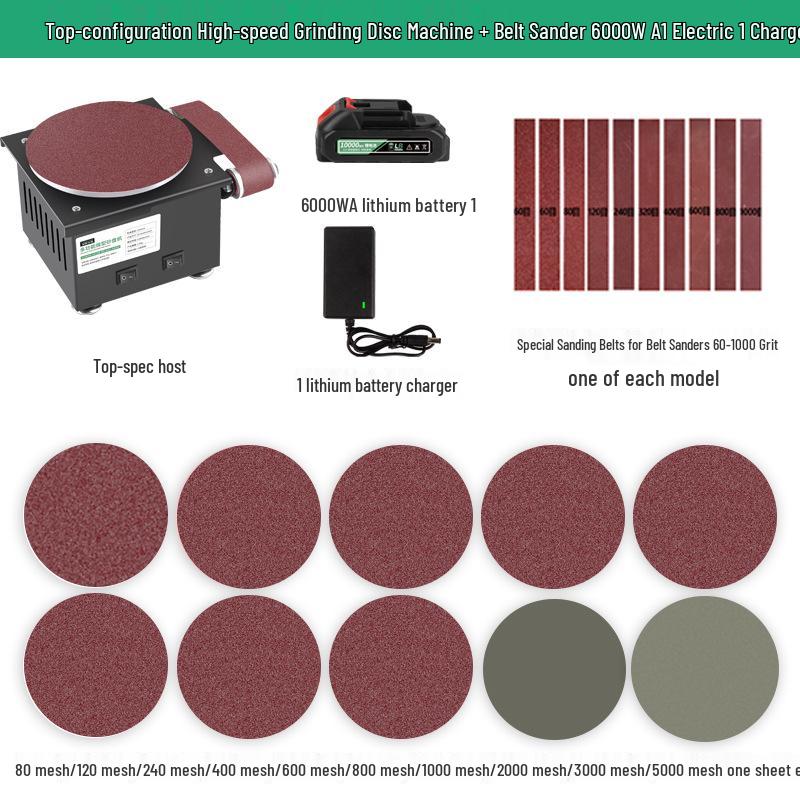 Electric Mini Belt Sander with Lithium Battery – High-Speed Knife Sharpener & Edging Tool for Home DIY