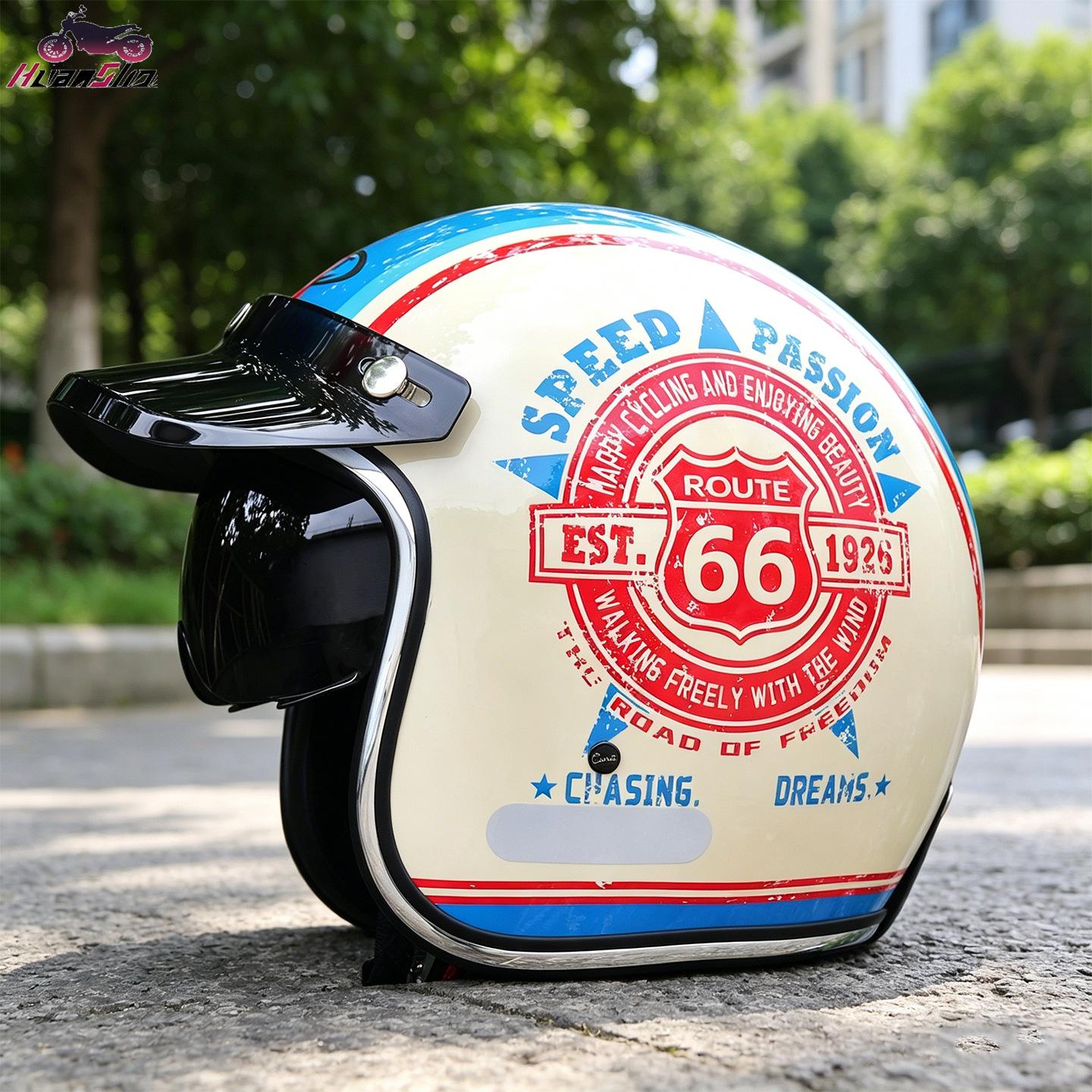 

Unisex American Cruiser 3/4 Motorcycle Helmet L