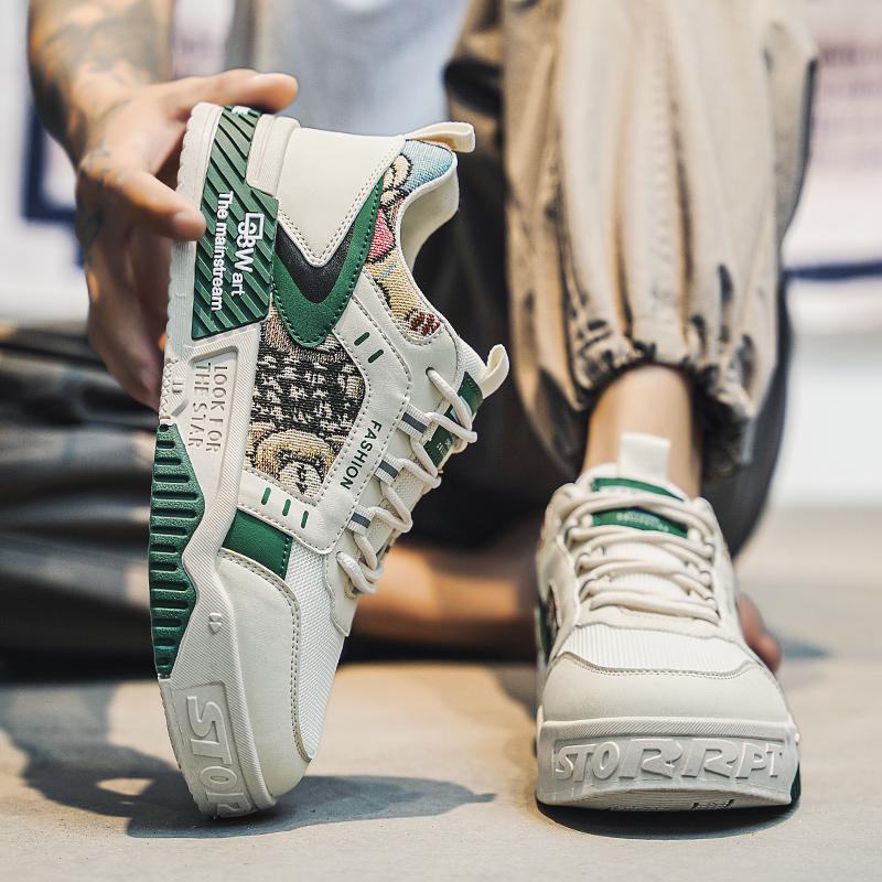 Fashion Men's Casual Sneakers Platform Shoes New Fashion Outdoor Man Running Shoes Tennis Training Shoe for Men Lace Up Vulcanized Shoes