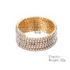 Full Diamond Elastic Bracelet Multi-row Diamond Bracelet Gold Silver Claw Chain Multi-layer Elastic Rhinestone Bracelet