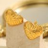 Europe and America Cross Border Exaggerated Design Minority All-Match Big Love Heart Stud Earrings Shape Chic