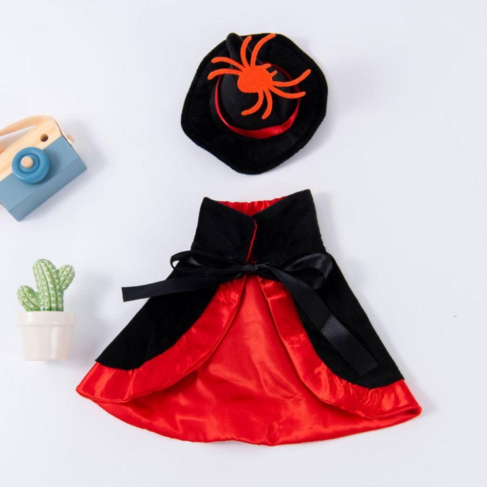 With Witch Hat Halloween Pet Costume Star Kitten Dress Cool Cat Cosplay Cloak  Festival