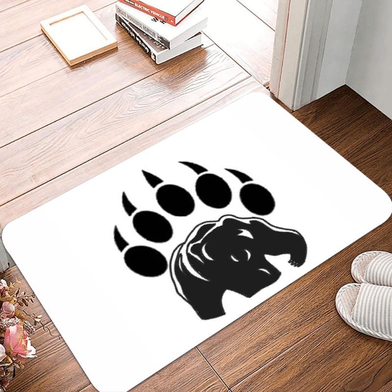 Creative Silhouette of Bear Paw Printing Non-Slip Waterproof Doormat Easy Clean Entrance Floor Mat Home Decor Durable So Fashion