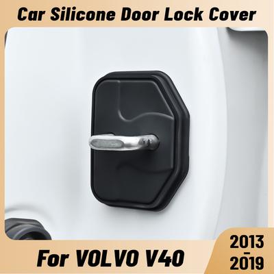 For VOLVO V40 2013- Car Door Shock Absorber Door Lock Protector Silicone Auto Door Lock Latches Cover Accessories