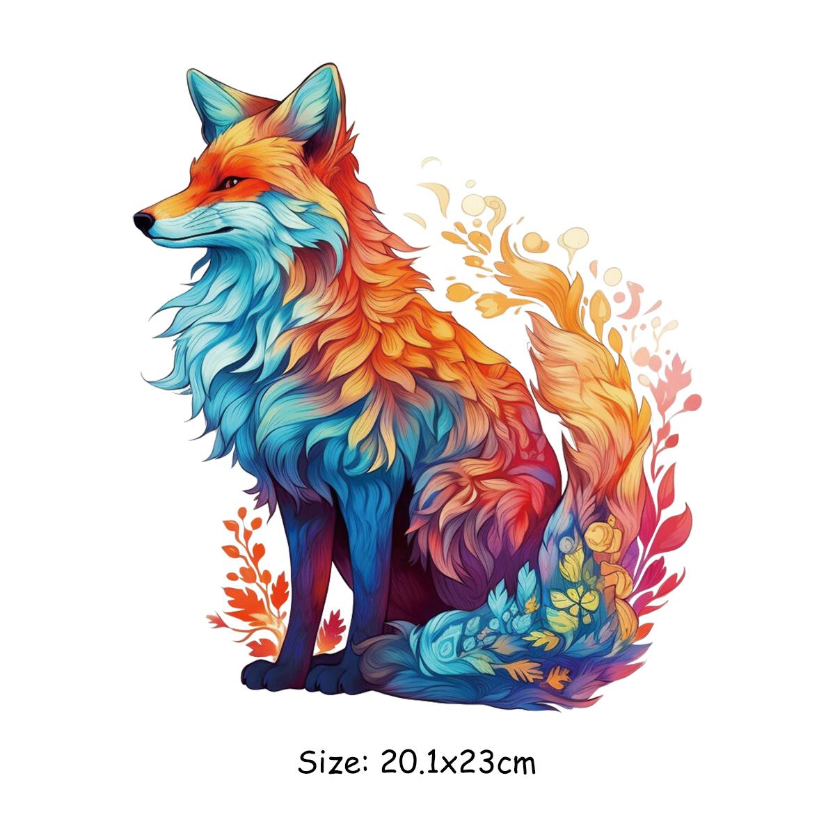 

Термонаклейки Colors Fox Big Thermal Press A-Level Washable Hoodies Tops Vinyl Diy ThermoPatch Print On Jeans