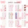 Chinese Ink Painting Bookmarks: 24 Sheet Set of High Aesthetic Student Reading Markers, Perfect As Cultural Creative Paper Gifts