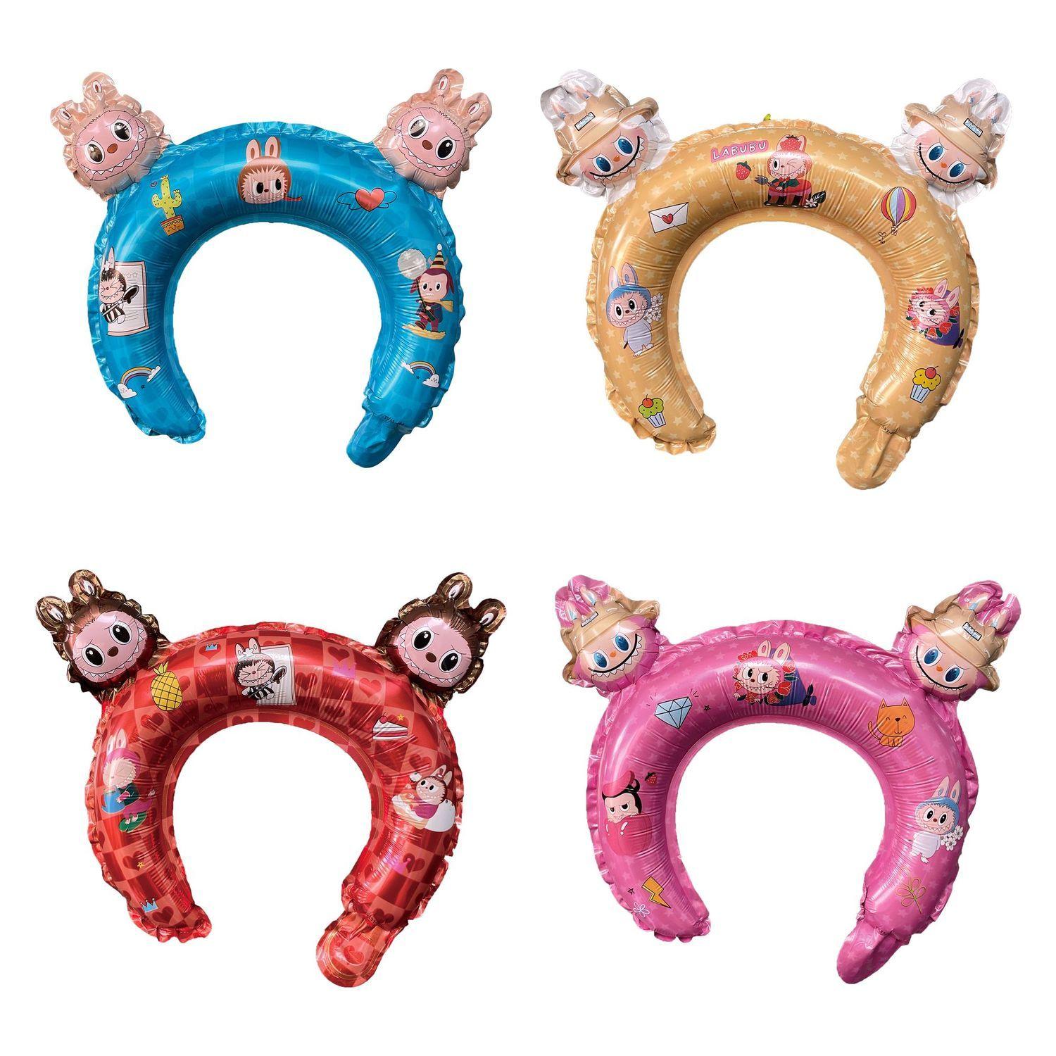 

Повязка на голову в виде воздушного шара, мультяшная, милая, подарок на день рождения, подарок для украшения фестивальной вечеринки для девочки mixed 20PCS+ pump