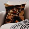Nn-Ninja Scroll Pillow Samurai Anime Cushion Cushion Cover Pillowcase Anti-Dustmite Invisible Zipper Short Plush Sofa Cushion