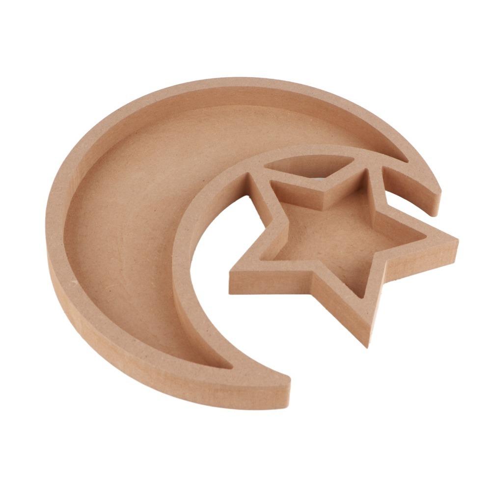 Irregular Ornament Tray Wooden Decorative  Dish Light Snack Plate  Decorative