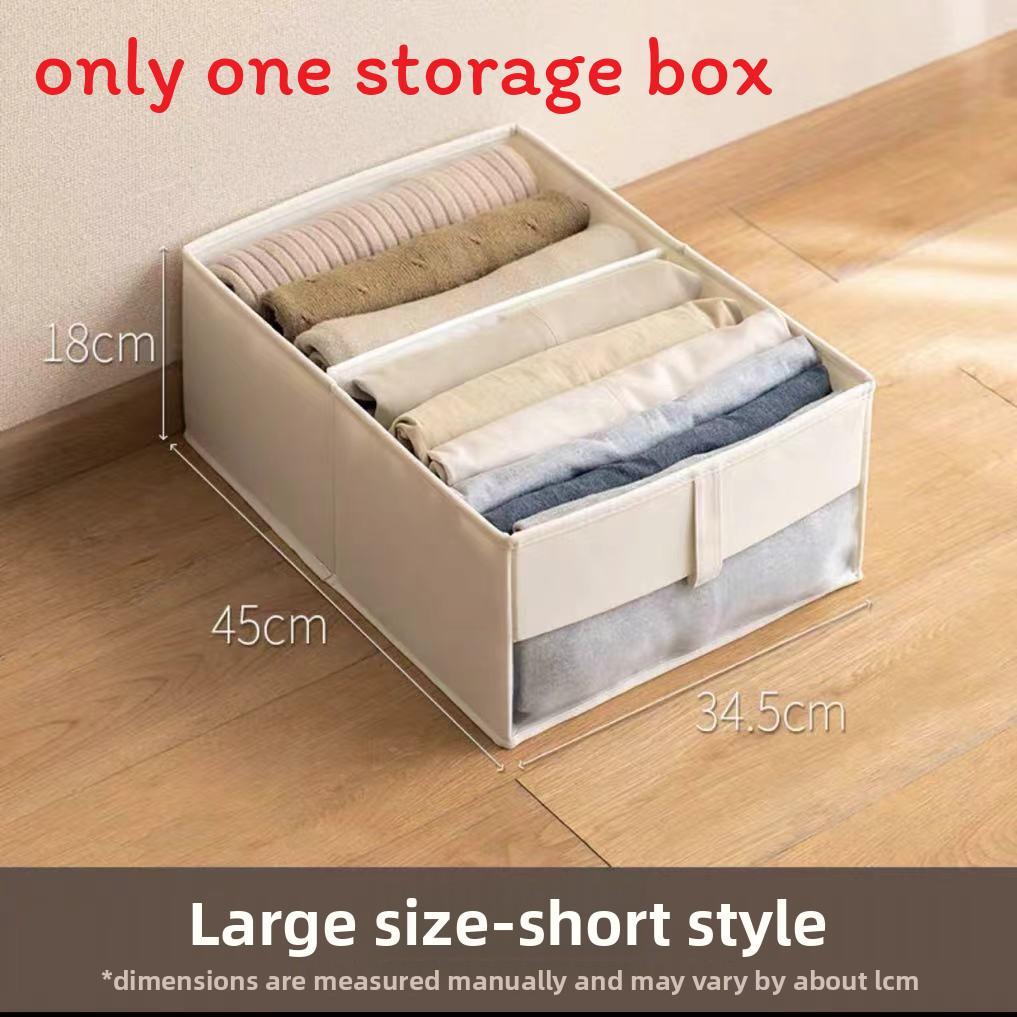 Cloth Storage Bin Foldable Cotton Linen Dustproof Organizer For Bedroom Closet Drawers