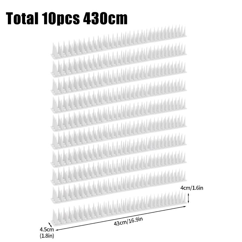 43Cm-430Cm Plastic Anti Bird Pigeon Spikes Stainless Steel Bird Repeller Detachable Anti Climb Fence Wall Spike For Repeller