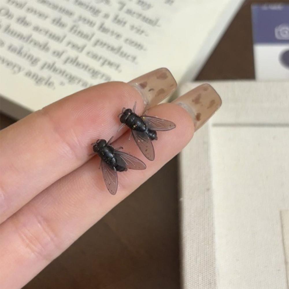 Funny Flies Stud Earrings For Women Men