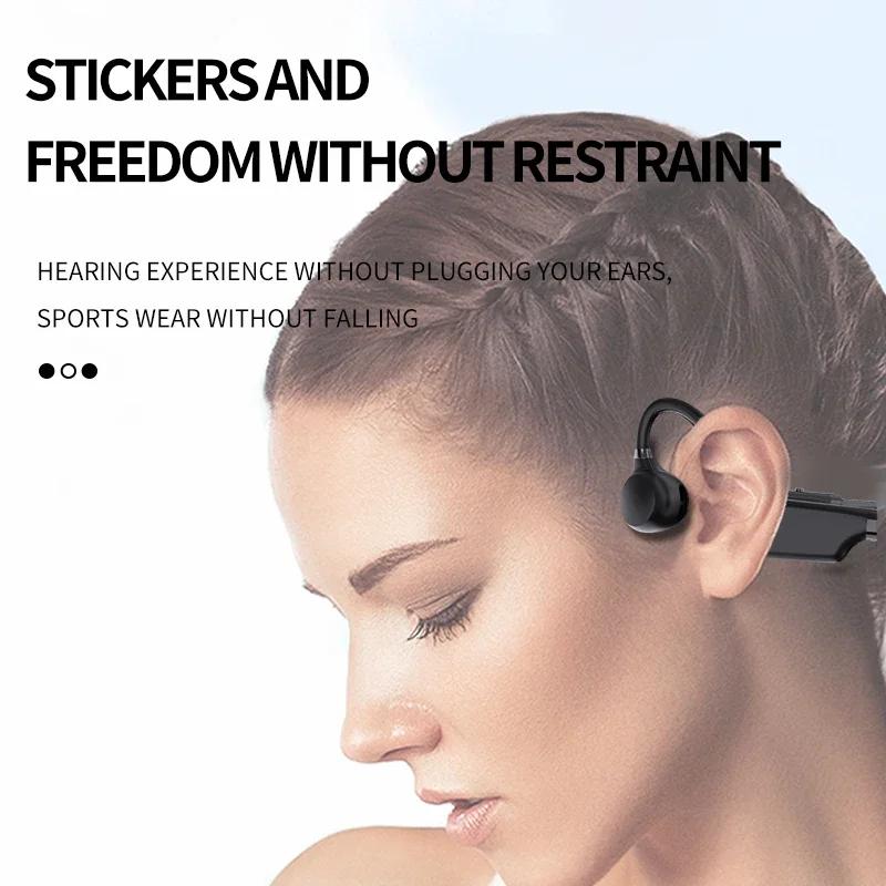 Sports Bluetooth Headphones Waterproof Wireless Earbuds with Microphone Ear-hook TWS Bass HIFI Stereo MP3 SD Card Support