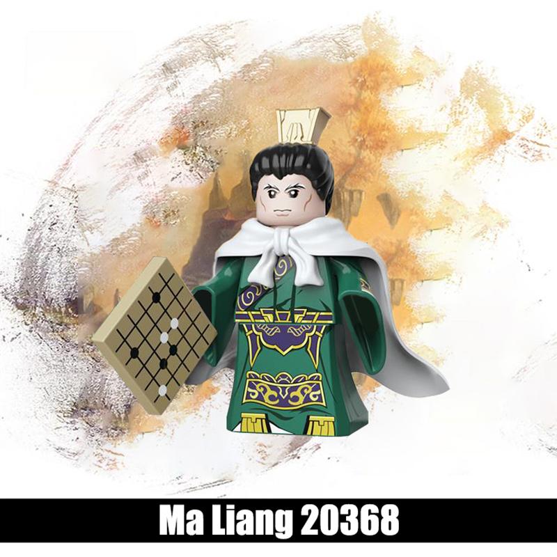 

Китайская история, фигурка трех королевств, солдаты, подчиненные Гуань Ю, блоки с лунным лезвием, детские игрушки, подарок для мальчиков и девочек, 2024