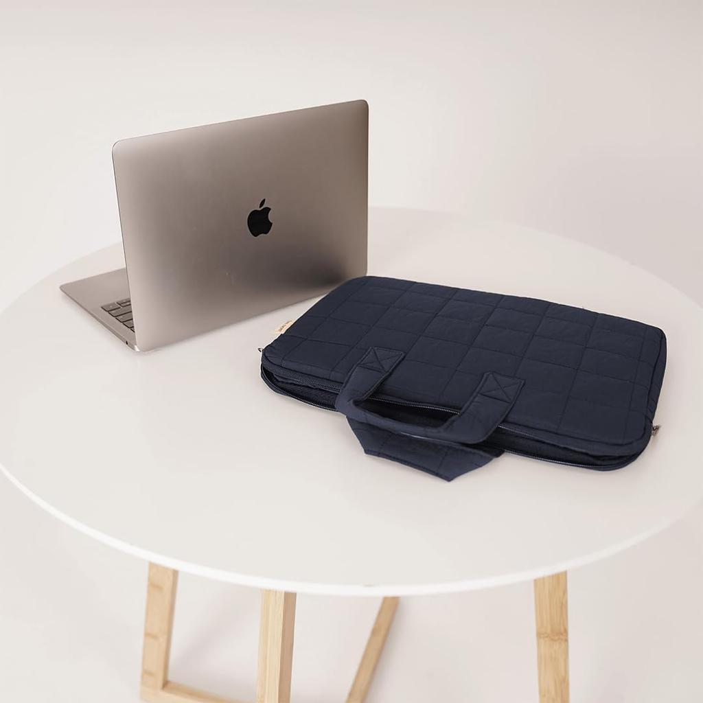 Jacoback Padded Laptop Pouch, 14-inch (Navy)