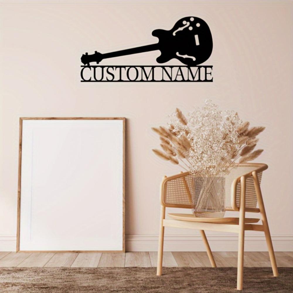 Custom Guitar Metal Wall Art - Personalized Steel Decor for Music Lovers, Home Gift & Wall Sculpture