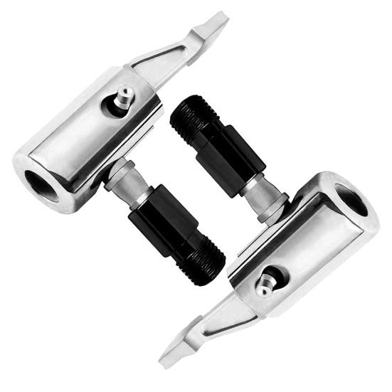 Yousheng Hose Adapter 90 Degree Locking Air Pump Connector Zinc Alloy Tire Inflator Hose Adapter for Cars Motorcycles Bicycles