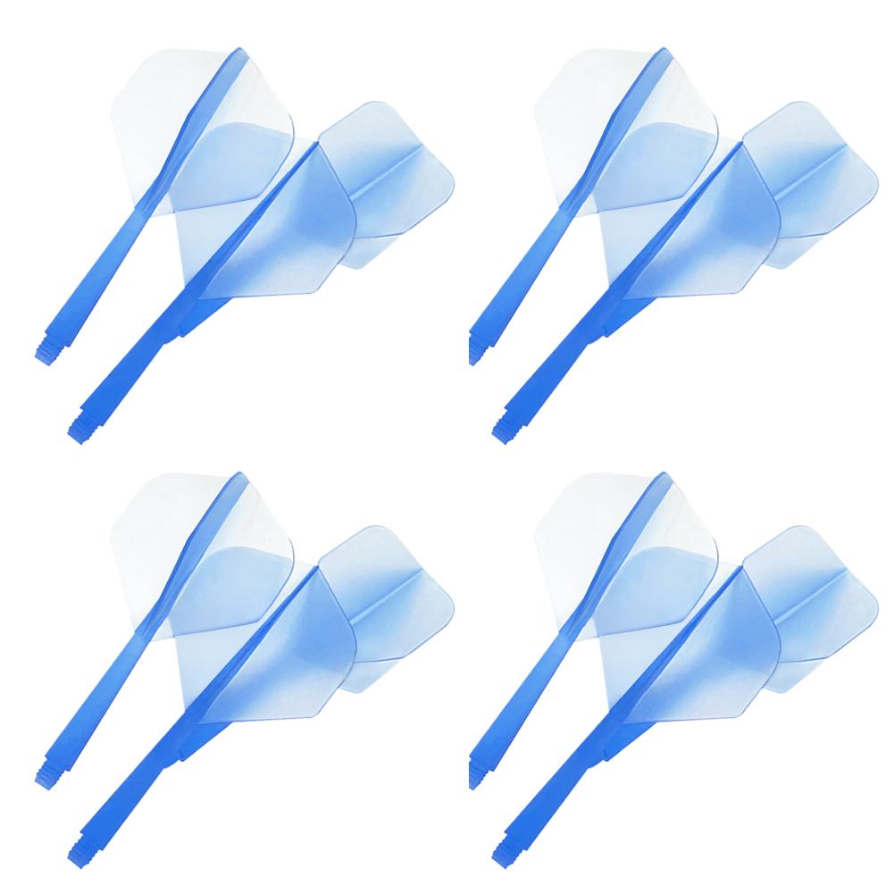 12-3PCS Professional Dart Flights 2BA Plastic Transparent Shafts Darts Anti-Drop Integrated Darts Flights for Indoor Outdoor