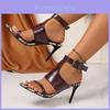 Roman Sandals For Women With Pu Material And Ankle Strap For Summer
