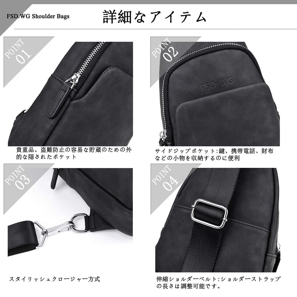 FSDWG Kožená crossbody velká taška populární značky, Kapacita, Oboustranná, Vodotěsná, [Autentická]