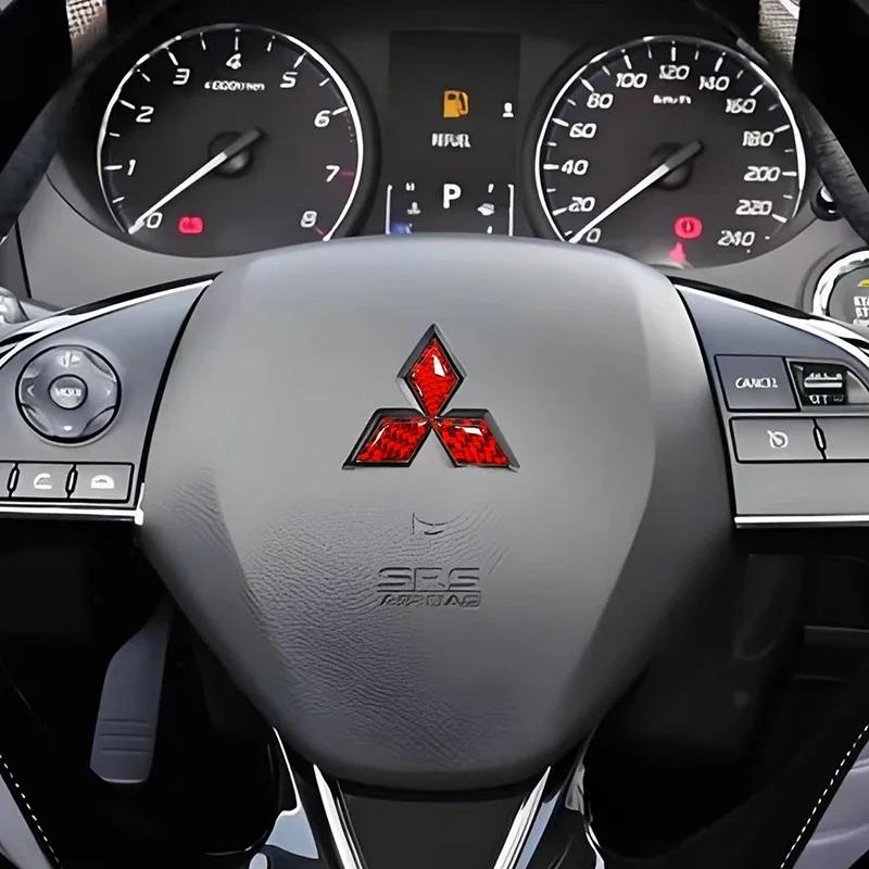 Epoxy Auto Lenkrad Mittel Emblem Aufkleber Für Mitsubishi Ralliart Cordia Pajero Outlander Eclipse Galant Mirage Zubehör