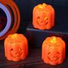 Plastic Pumpkin Lantern Luminous LED Night Light Indoor Garden Halloween Jack-O-Lantern  Outdoor