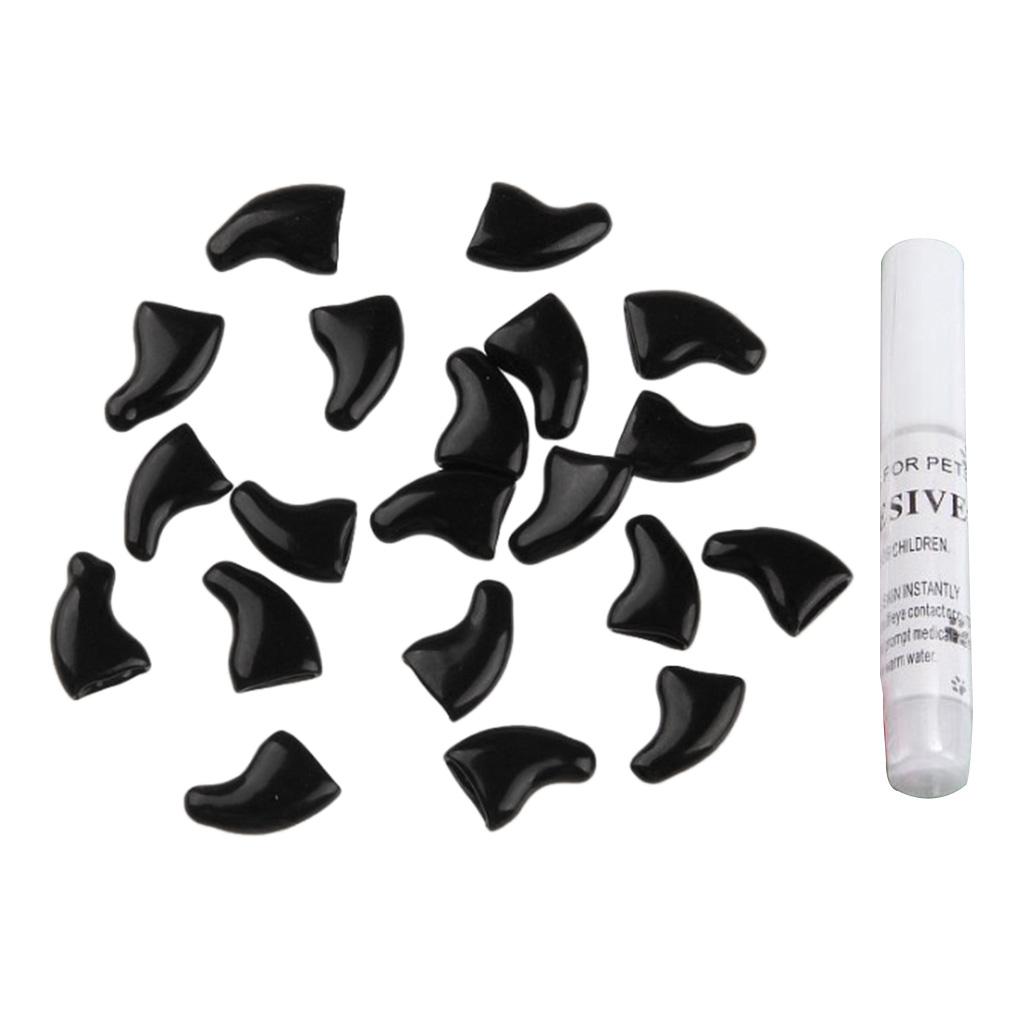 20Pcs Domestic Animal Sheath Pet Nail Covers Protect Small Nails