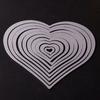 10 Pezzi Fustelle da Taglio Fai da Te a Forma di Cuore Stencil Album Scrapbooking Cartolina Kit per Goffratura