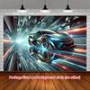 1pc Speed and Style Sports Car Polyester Background Panel, 8x6ft, Multi-functional Party BannerXY