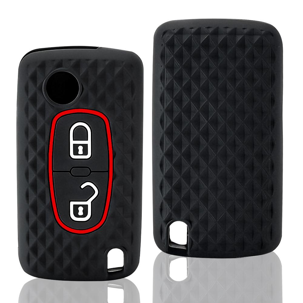 2 Button Key Case Cover for Citroen C-Crosser C3 C4 Picasso Berlingo Case for Peugeot Partner Tepee 207 307 308 407 Keychain