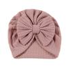 Solid Color Infant Turban Hat Knotted Design Newborn Head Wrap Cute Baby Hat  0-6 Months Fit